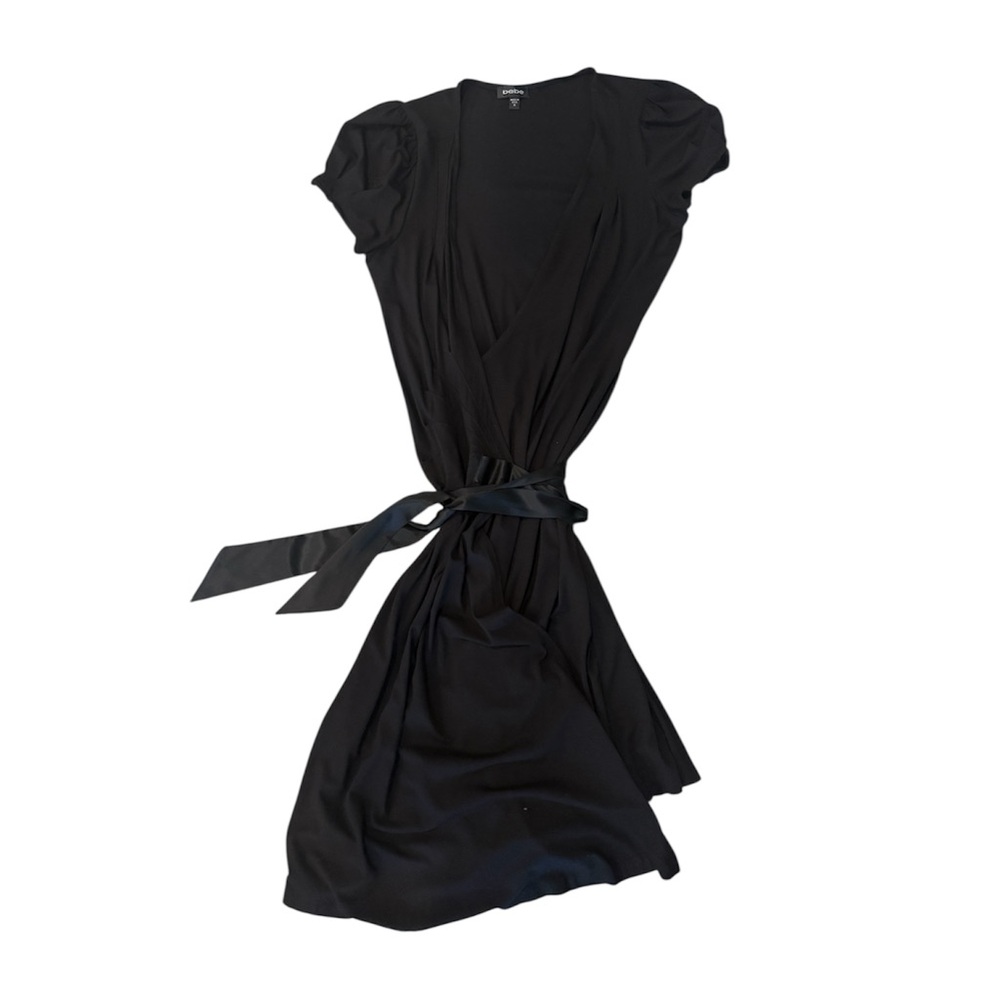 bebe Black Mini Wrap Dress